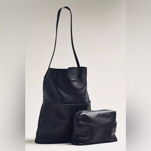 Anthropologie NWT Genuine Leather Bucket Tote